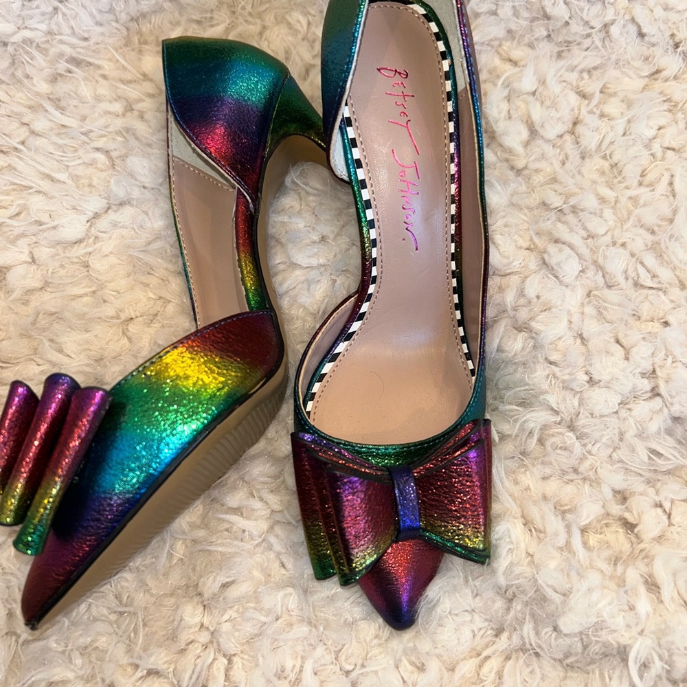 Betsey Johnson Women's Rainbow Heels